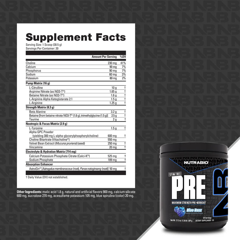 PRE Workout Stim Free
