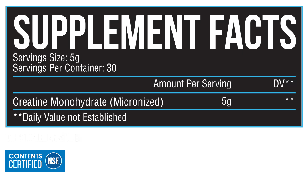 Creatine Monohydrate: NSF Certified Creatine