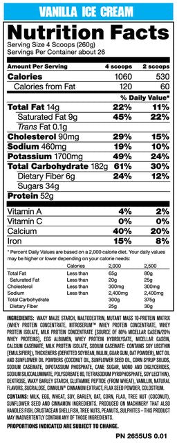 Mass 15lbs