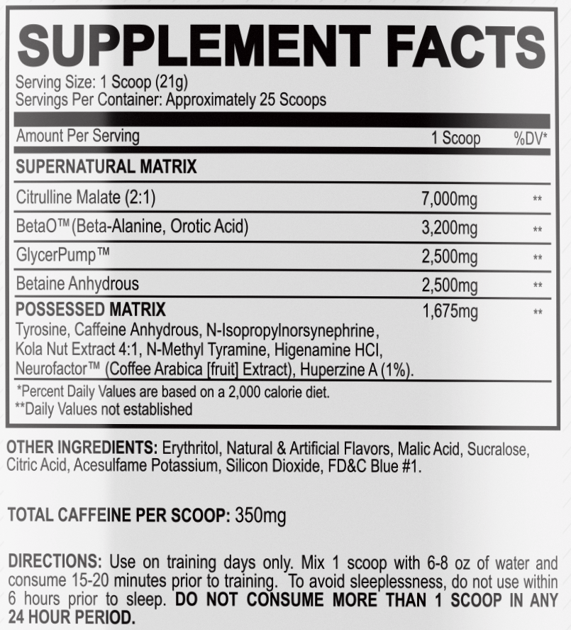 BZRK High Potency Pre-Workout
