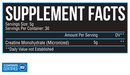 Creatine Monohydrate: NSF Certified Creatine